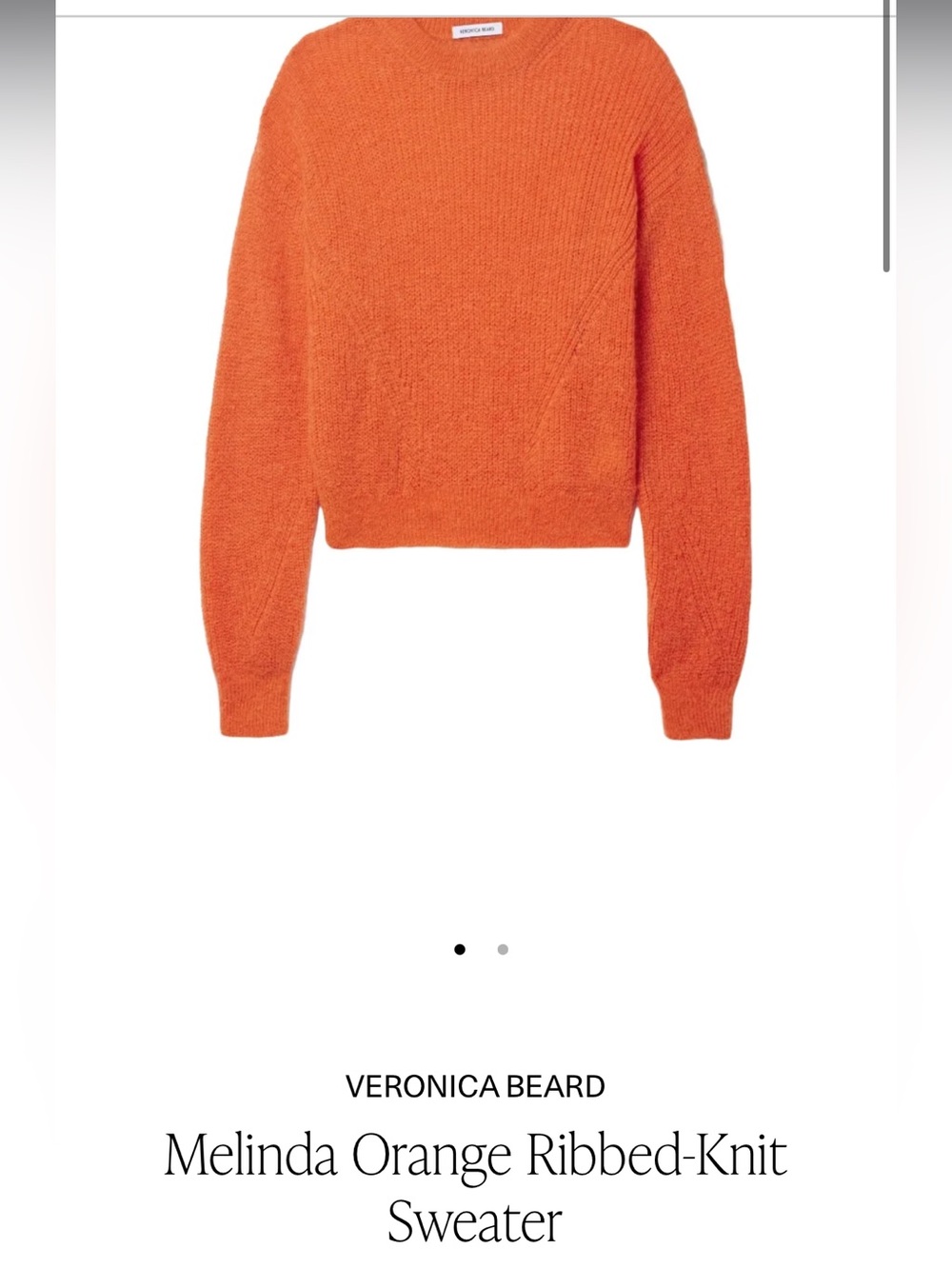 Veronica Beard Blue Melinda crew neck sweater alpaca super-kid mohair - Picture 7 of 7